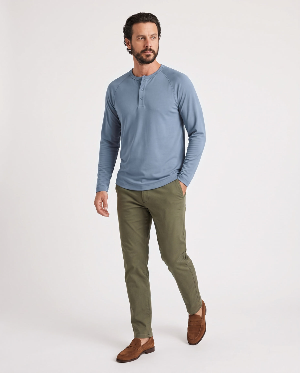 Pima Henley in Blue Jay