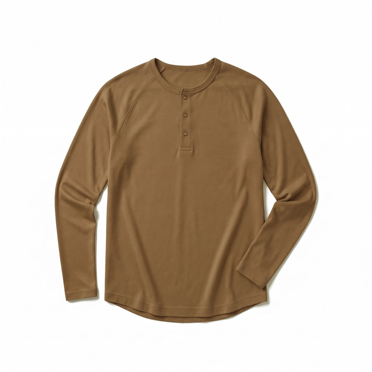 Pima Henley flat lay in Fig