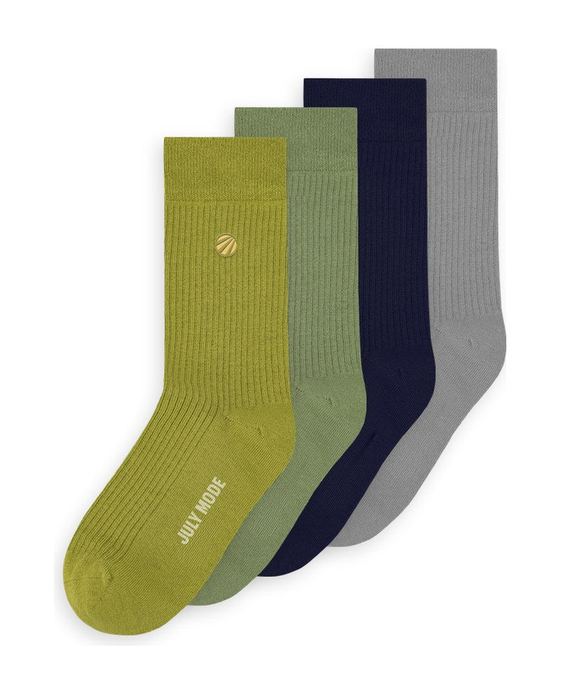 Organic Cotton Crew Socks, 4 Pairs