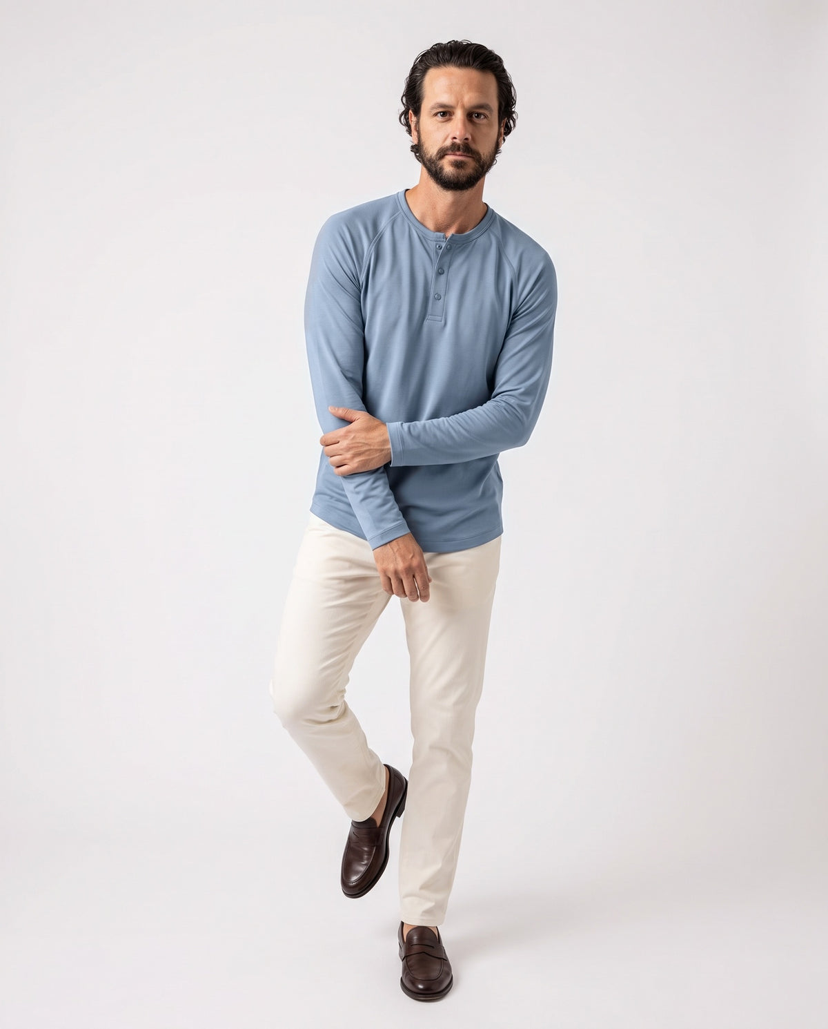Pima Henley in Blue Jay