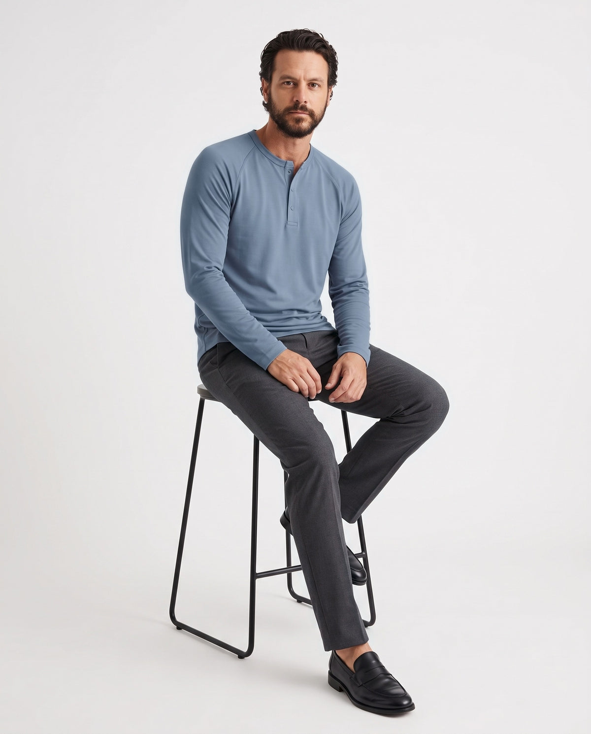 Pima Henley in Blue Jay
