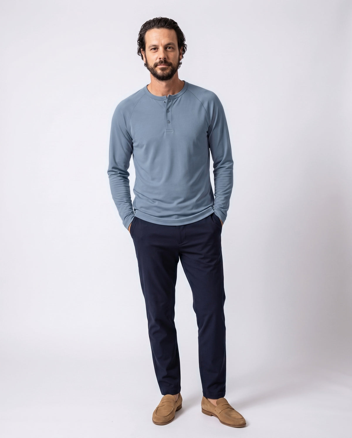 Pima Henley in Blue Jay
