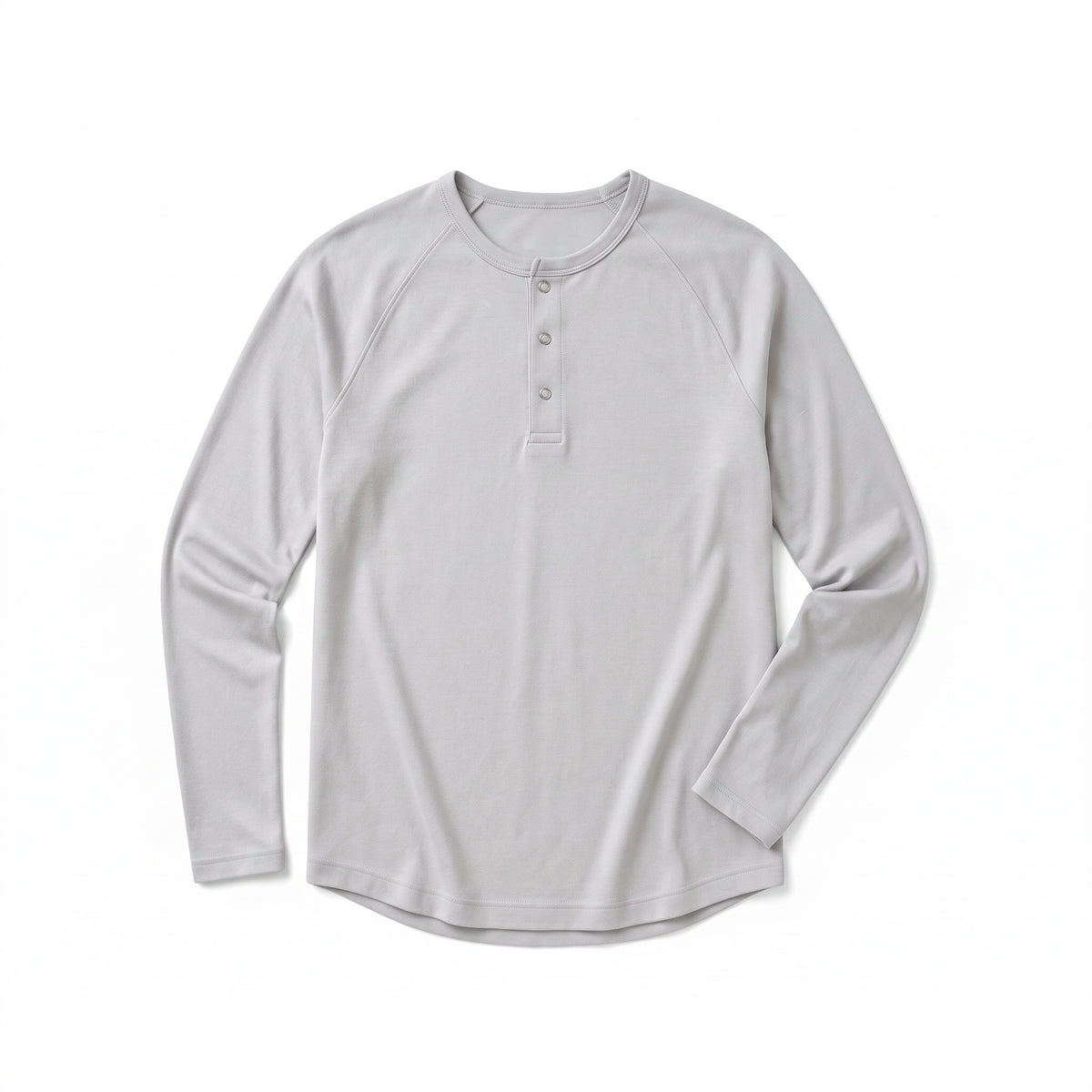 Pima Henley flat lay in Pebble