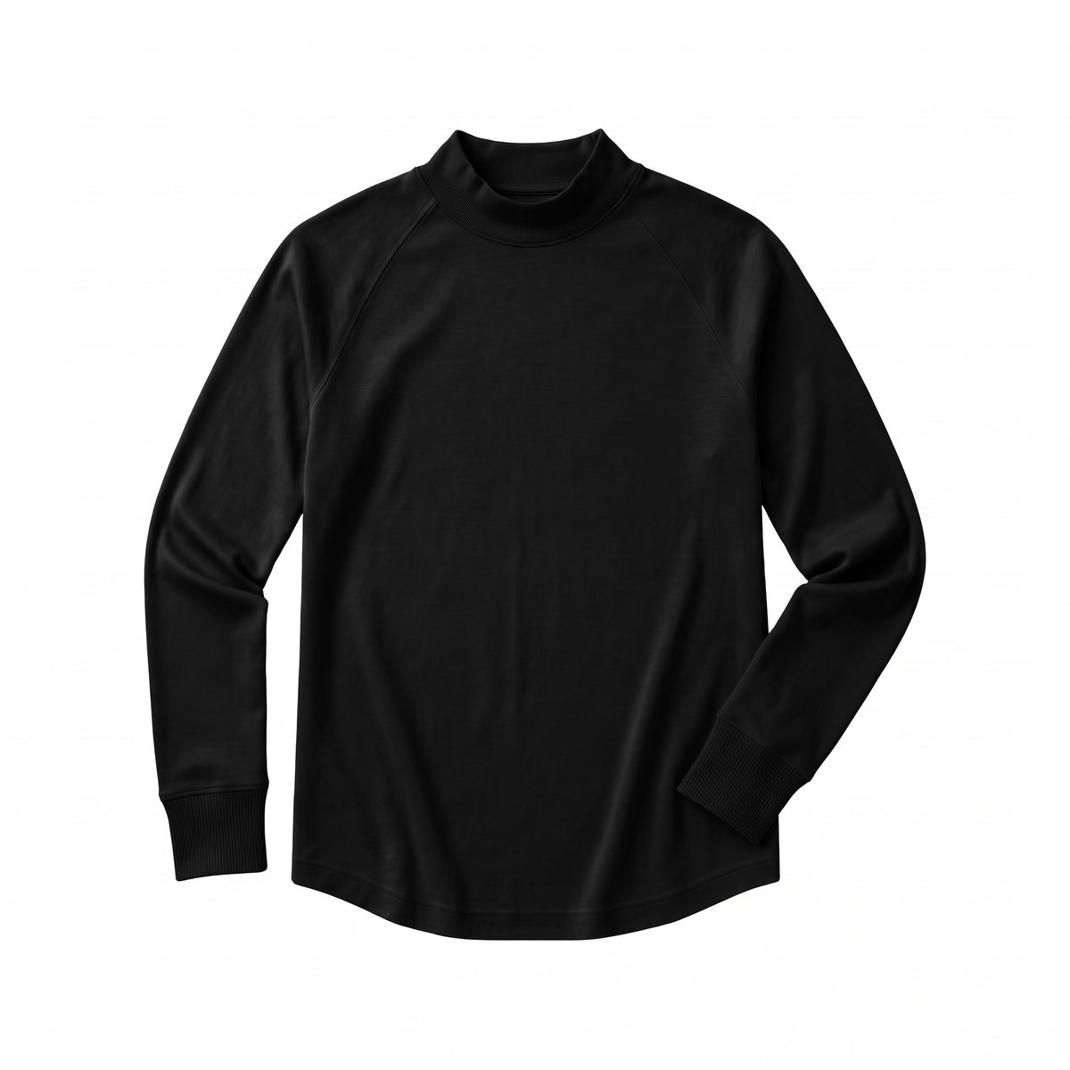 Pima Hi-Neck in Espresso, flat lay