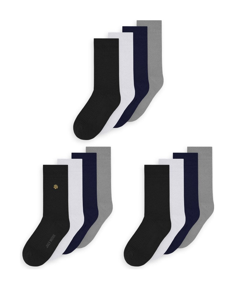 Organic Cotton Crew Socks, 12 Pairs